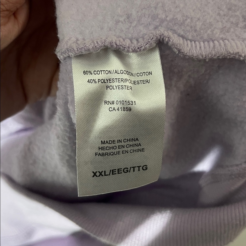 Willy Wonka & The Chocolate Factory XXL Hoodie Unisex Lavendar Purple Winter - Picture 7 of 7